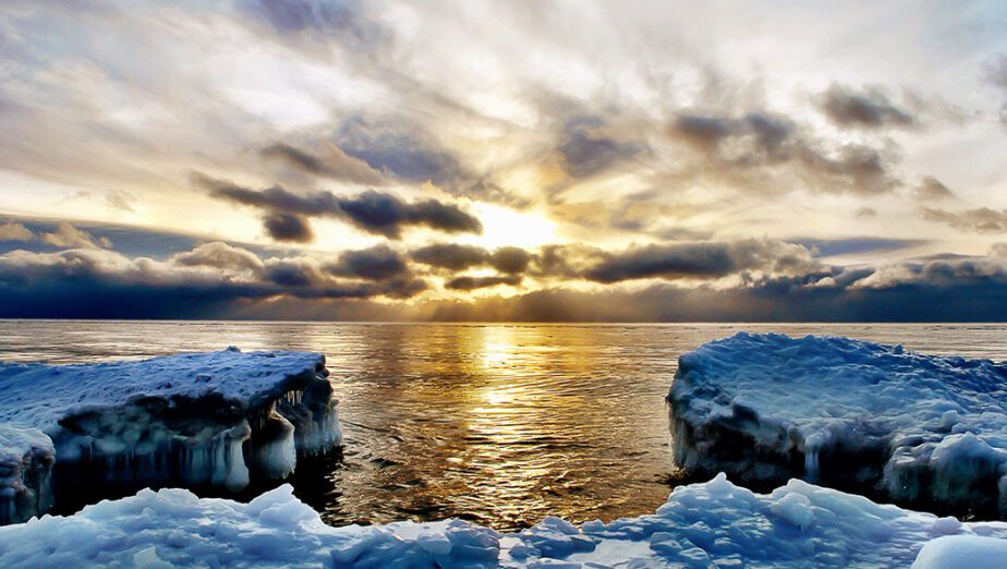 Winter sunset series