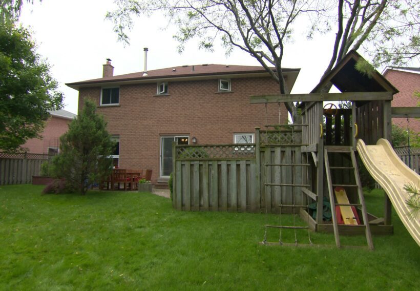 The white trim deck before